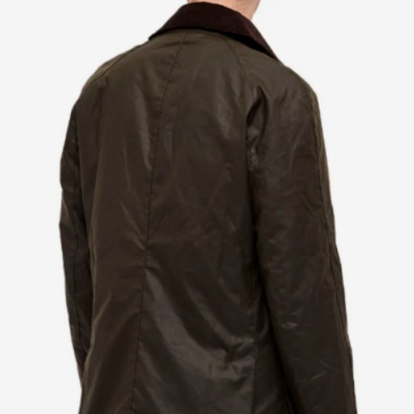 BARBOUR ASHBY Wax Cotton Jacket British Style MSRP $425 in OLIVE Great Reviews - Picture 12 of 13